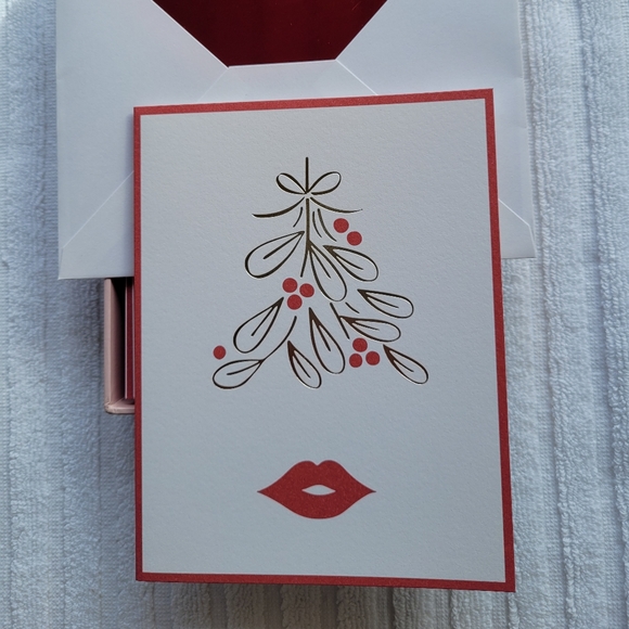 Kate Spade Mistletoe Holiday Card Set - Picture 2 of 6